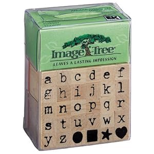 Ek-Success-Image-Tree-Wood-Handle-Rubber-Stamp-Set-Antique-Typewriter-Alphabet-Lower