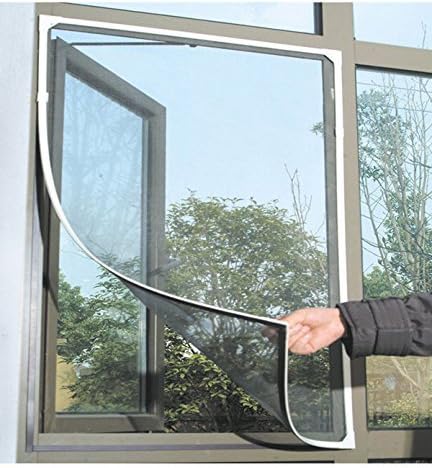 Kittymouse Anti Mosquito Bug Insect Fly Window Screen Mesh Net Curtain with Sticky Velcro Tape Black (1)