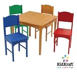 KidKraft Nantucket Table & 4 Primary Chairs