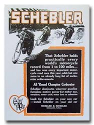 1914 Schebler Carburetor Advertisement Motorcycle Racing Poster Ad int