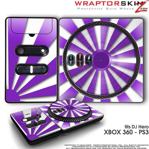 DJ Hero Skin Rising Sun Purple fit XBOX 360 and PS3 (DJ HERO