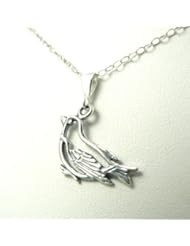Sparrow Sterling Silver Bird Charm Necklace Pendant Nature Woodland Jewelry