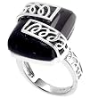 Black Sterling Silver Ring Sizes: 5-9