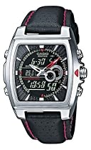 Casio - EFA-120L-1A1VEF - Montre Homme Multifonctions - Quartz analogique et digitale - Bracelet Cuir
