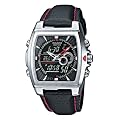 CASIO Edifice EFA-120L-1A1VEF - Reloj de caballero de cuarzo, correa de piel color negro (con cron�metro, alarma, luz)