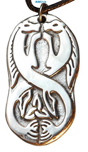 Dancing Sea Horses - Pewter Pendant - Celtic / Norse , Seaside Ocean Beach Necklace - Can be used as is strung on cord, or as an accent to your bead work.
