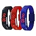 ALPS New Digital Display Silicone Band Touch Screen Sports LED Watch Bracelet (3 Pack)