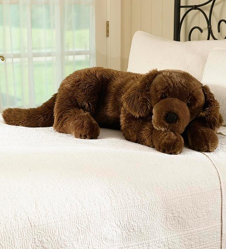 Super Soft Labrador Body Pillow with Realistic Features, in Brown