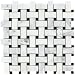 CARRARA (CARRERA) BASKETWEAVE MARBLE 1X2" HONED MOSAIC