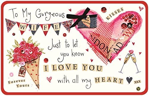 Wife Keepsake Card - To My Gorgeous Wife