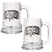 San Antonio Spurs NBA 2pc 15oz Glass Tankard Set - Primary Logo by Great American Products