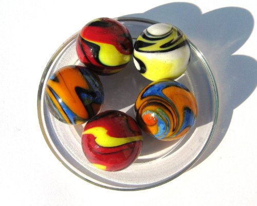 Imagen principal de 2 Canicas BLACK SPEEDY - Canica de Vidrio - 35 mm