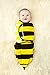 100% Organic Cotton Simple Swaddle, Bees (0-3 Months)