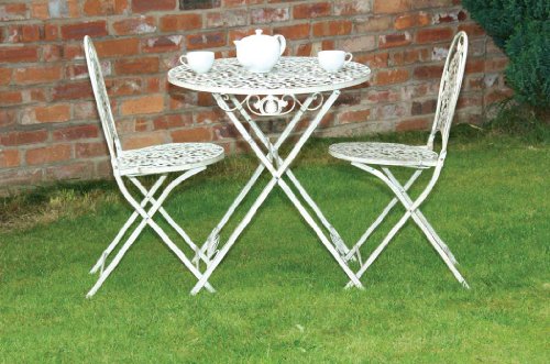 Marvells White Leaf Tea for Two Bistro Set top Bistro sets Marvells White Leaf Tea for Two Bistro Set picture
