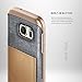 Caseology Messenger for Samsung Galaxy S7 Case (2016) - Leather Card Holder - Beige