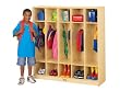Jonti-Craft 2681JC 5-Section Coat Locker, Natural Birch