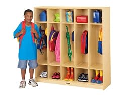Jonti-Craft 2681JC 5-Section Coat Locker, Natural Birch