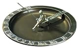 Weathered Bronze Fisherboy Sundial Birdbath