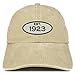 Trendy Apparel Shop Established 1923 Embroidered 95th Birthday Gift Pigment Dyed Washed Cotton Cap - Khaki
