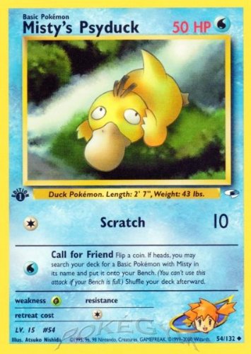 Misty's Psyduck - Gym Heroes - 54 [Toy]