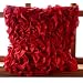 Vintage Reds - Throw Pillow Covers - Satin Pillow Cover with Satin Ruffles