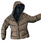 Buy TAIGA Seymour 'DRY' 700 Goosedown Jacket - Women's Light & Silk-Soft Water-Resistant European Goosedown Hooded Jacket, Olive, MADE IN CANADA