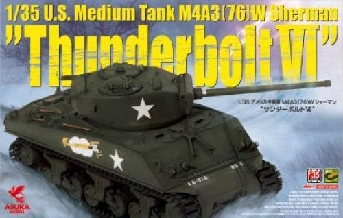 Asuka Model Tasca 1/35 U.S. Medium Tank M4A3 (76) W Sherman `Thunderbolt VI` 35-036 by ASUKA
