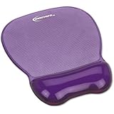 Gel Mouse Pad w/Wrist Rest, Nonskid Base, 8-1/4 x 9-5/8 in., Purple