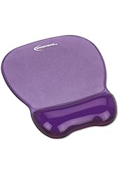 Gel Mouse Pad w/Wrist Rest, Nonskid Base, 8-1/4 x 9-5/8 in., Purple