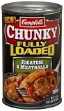 Campbell Chunky Fully Loaded Rigatoni & Meatballs, 18.8-Ounce Units (Pack of 12)