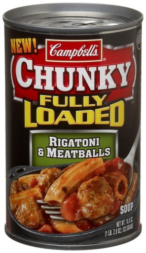 Campbell Chunky Fully Loaded Rigatoni & Meatballs, 18.8-Ounce Units (Pack of 12) by Campbell