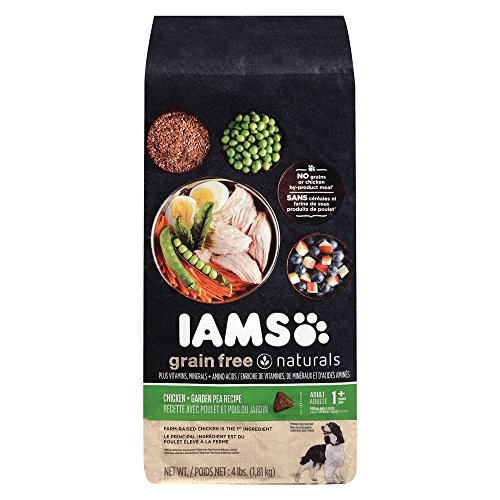 IAMS Grain Free Naturals Adult Chicken and Garden Pea Recipe Dry Dog Food 4 Pounds