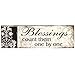Adeco Decorative Wood Wall Hanging Sign Plaque Blessings Count Them One by One Black Off White Home Decor