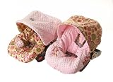 Itzy Ritzy Baby Ritzy Rider in Bubble Dot Pink Infant Car Seat Cover
