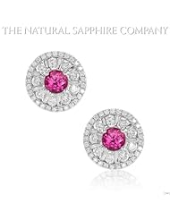 0.68ct. Natural Untreated Ruby Earrings with 76 Dia 0.71ct. total.