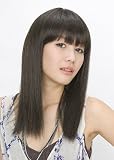 ウィッグセミロングストレート　ナチュラルブラック　J-5897