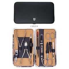 Drei Schwerter - 10 teiliges Manik�re & Pedik�re Etui aus echtem Leder, Qualit�t: Made in Solingen