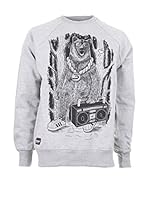 Seventy Seven Sudadera Boom Box Bear (Gris Claro)