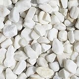 清家石材 玉砂利 サンプル スノーホワイト 玉石砂利1-2cm