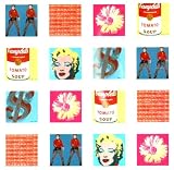 Andy Warhol Pop Art Icon Vinyl Shower Curtain - Marilyn Monroe, Elvis Presley