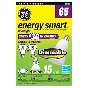 GE 21709 FLE15 2 DV R30 Dimmable Compact Fluorescent Light Bulb by General Electric