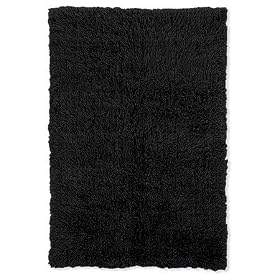 New Flokati Black Area Rug with Bonus Rug Pad, 8 ft x 10 ft by SmartBargains