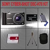 Sony Cyber-shot DSC-H70 Digital Camera (Black) + Huge Accessories Package I ....