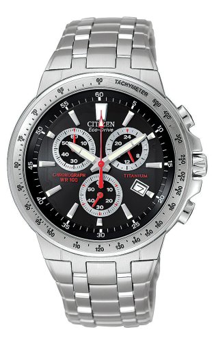 Buy Citizen Eco-Drive Mens Titanium Chronograph Watch #AT0400-57E by Citizen