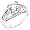 14K White Gold Round-cut 2.75 CTW Equivalent CZ Cubic Zirconia Ladies Solitaire Wedding Engagement Ring Band - Size 4