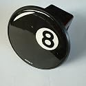 8 Eight Ball Pool Billiards Trailer Hitch Cover Plug for Cars, Trucks, SUVs