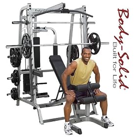 Body Solid Series 7 GS348P4 Smith Machine Gym with Linear Bearings