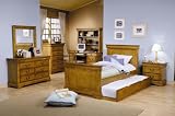 Louis Philippe 4PC Full Size Bedroom Group in Light Brown Finish