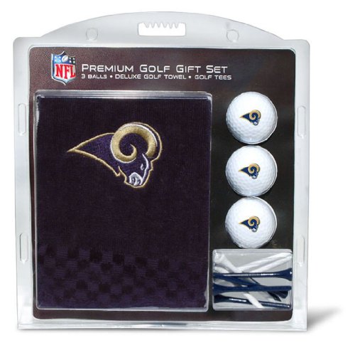 NFL St. Louis Rams Embroidered Golf Towel (3 Golf Balls/12 Tee Gift Set)