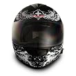 VCAN Blinc 136 Gloss Black X-Large Full Face Helmet with Crusader Graphics